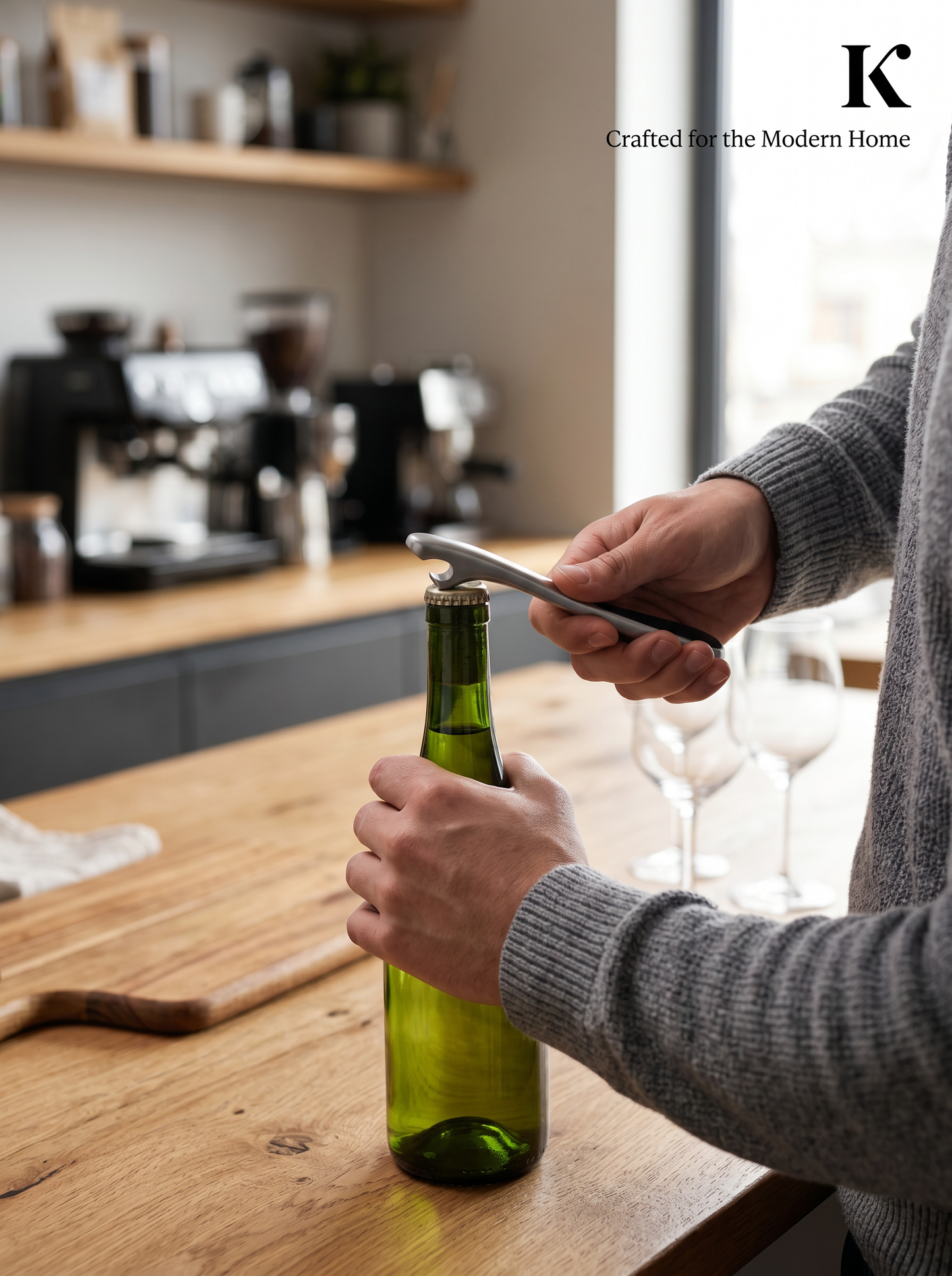 Mirror-Finish Stainless Steel Bottle Opener — One-Piece 304 Steel, Rust-Proof, Ergonomic Arc Design, Dishwasher Safe, Premium Bar & Kitchen Tool