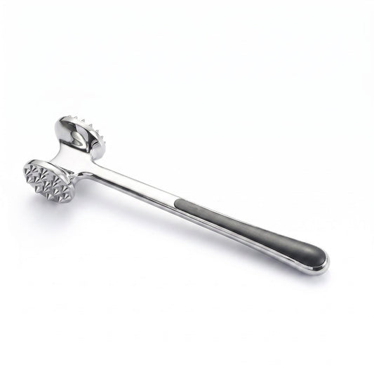 Professional Dual-Sided Meat Tenderizer Hammer — Premium Stainless Steel, Ergonomic Non-Slip Handle, Heavy-Duty Mallet for Steak, Chicken & BBQ