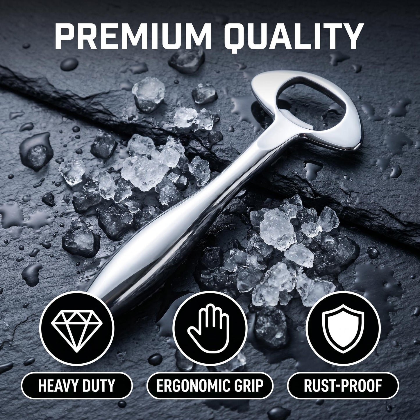 Titanium Alloy Bottle Opener Set (2-Piece) — Aerospace-Grade Titanium, CNC Machined, Matte Sandblasted Finish, Ultra-Light, Premium EDC & Bar Tool